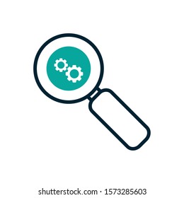 Lupe icon design, Tool search magnifying glass zoom lens and exploration theme Vector illustration