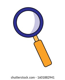 Lupe icon design, Tool search magnifying glass zoom lens and exploration theme Vector illustration