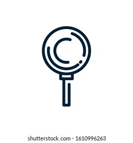 Lupe icon design, Tool search magnifying glass zoom lens and exploration theme Vector illustration
