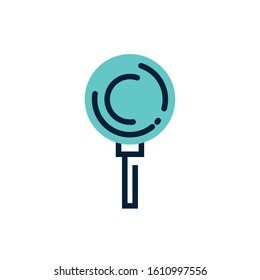 Lupe icon design, Tool search magnifying glass zoom lens and exploration theme Vector illustration