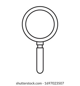 Lupe icon design, Tool search magnifying glass zoom lens and exploration theme Vector illustration
