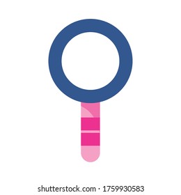 Lupe icon design, Tool search magnifying glass zoom lens and exploration theme Vector illustration