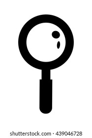 Lupe icon. Magnifying glass design. vector graphic
