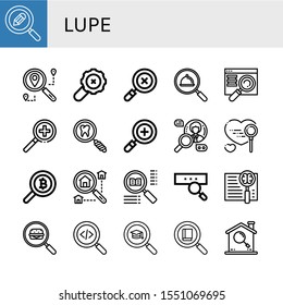 lupe icon set. Collection of Search, Searching icons