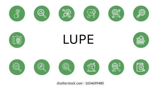 conjunto de iconos de lupe. Colección de iconos de búsqueda, búsqueda y aumento de cristal