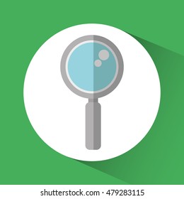 Lupe icon. Social network and media theme. Colorful design. Vector illustration