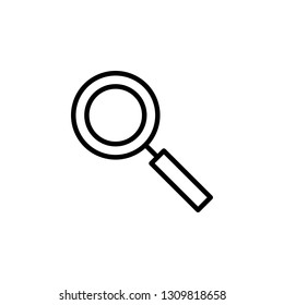 Lupe Icon Vector Illustration in Line Style for Any Purpose