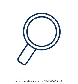 Lupe line style icon design, Tool search magnifying glass zoom lens and exploration theme Vector illustration