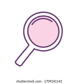 Diseño de iconos de estilo Lupe, Objetivo de zoom de cristal de búsqueda de herramientas y tema de exploración Ilustración vectorial