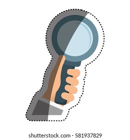 Lupe magnifying glass icon vector illustration graphic design