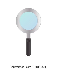 lupe magnifying glass search icon. Isolated and flat vecctor illustration