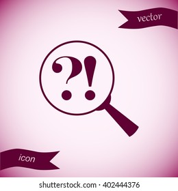 Lupe. Search answer, icon