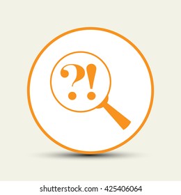 Lupe. Search answer, icon