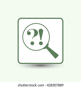 Lupe. Search answer, icon