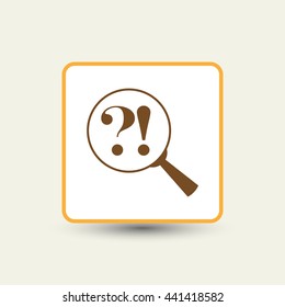 Lupe. Search answer, icon