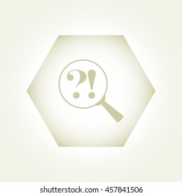 Lupe. Search answer, icon