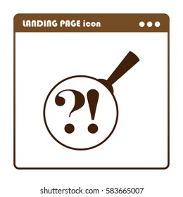 Lupe. Search answer,  icon for the landing page