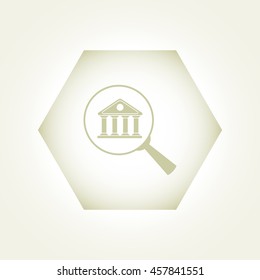 Lupe. Search bank, icon