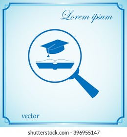 Lupe. Search education, icon