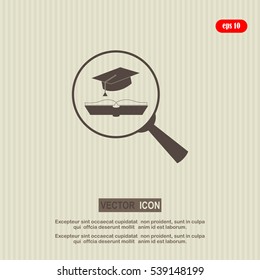 Lupe. Search education, icon