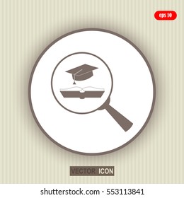 Lupe. Search education, icon