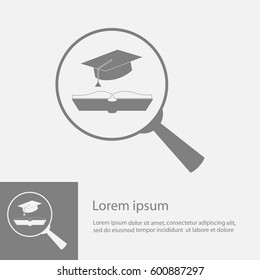 Lupe. Search education, icon