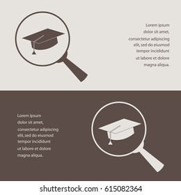 Lupe. Search education, icon