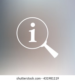 Lupe. Search instruction, icon