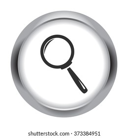 Lupe simple icon on colorful round background