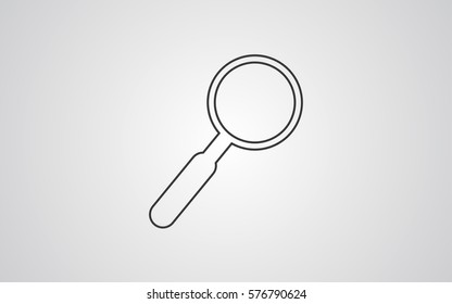 Lupe tool icon. Search magnifying glass zoom and lens theme. Isolated design.
