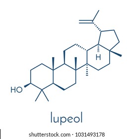 Lupeol molecule. Skeletal formula.