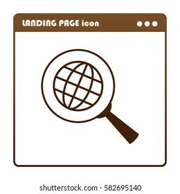 Lupe.Search globe, icon for the landing page