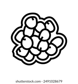 lupin allergen free product food line icon vector. lupin allergen free product food sign. isolated contour symbol black illustration