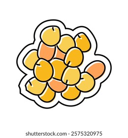 lupin allergen free product food color icon vector. lupin allergen free product food sign. isolated symbol illustration