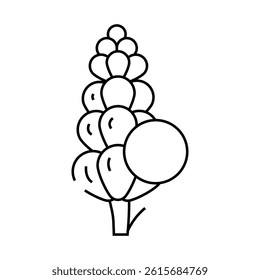 lupin allergen free product food line icon vector. lupin allergen free product food sign. isolated contour symbol black illustration