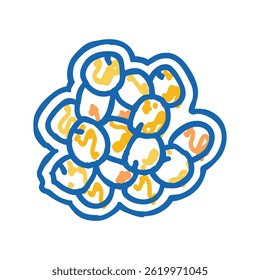 lupin allergen free product food doodle icon sketch vector. lupin allergen free product food sign. isolated symbol illustration