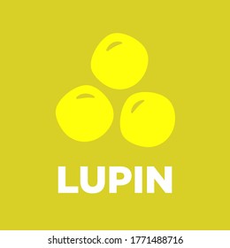 Icono de alergia a la Lupin. Vector. Plana y moderna. Comida.