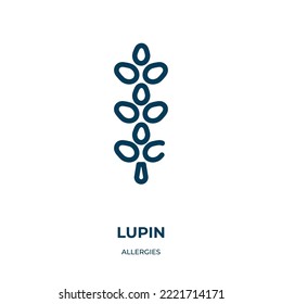 Lupin icon. Linear vector illustration from allergies collection. Outline lupin icon vector. Thin line symbol for use on web and mobile apps, logo, print media.