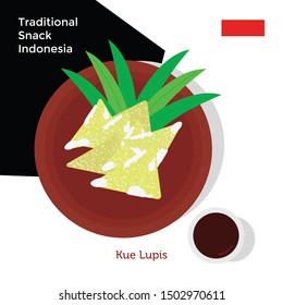 lupis on Indonesia Tradional cakes illustration vector