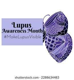 Lupus Awareness Month, make visible card design vector illustration