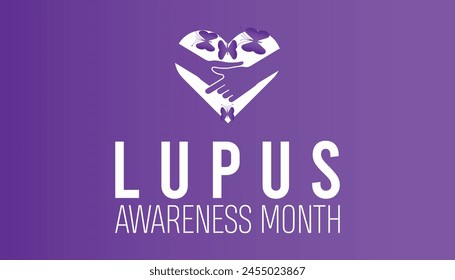 Lupus Awareness Month observed every year in May. Template for background, banner, card, poster with text inscription.