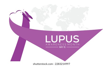 Lupus Awareness Month observed in May. banner design template Vector illustration.