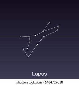 Lupus constellation as it can be seen by the naked eye.