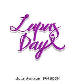 lupus day typography design vector
