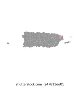 Luquillo map, administrative division of Puerto Rico. Vector illustration.