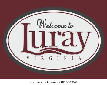 Luray Virginia with red background 