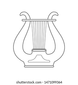 Lure flat black and white icon. Isolated Vector String ill.