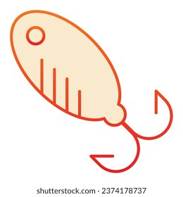 Lure flat icon. Bait orange icons in trendy flat style. Fishing tackle gradient style design, designed for web and app. Eps 10