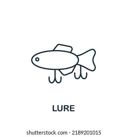 Lure icon. Monochrome simple Fishing icon for templates, web design and infographics