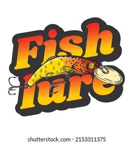 lure illustraion for fishing angler